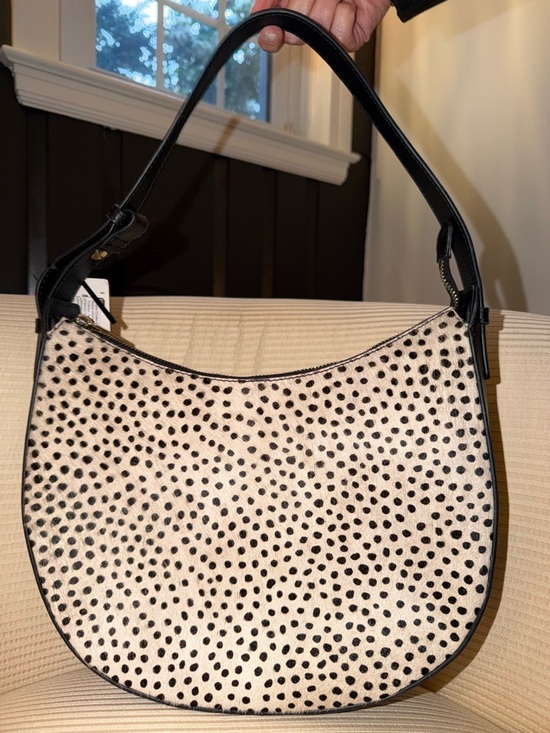 LK Bennett Handbags - LK Bennett Black and White Speckled Shoulder Hobo Bag